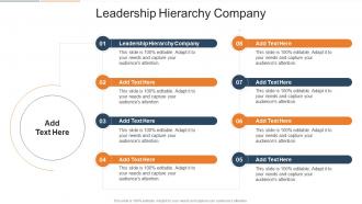 Leadership Hierarchy Company In Powerpoint And Google Slides Cpb