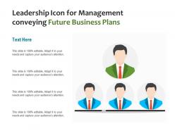 Leadership icon for management conveying future business plans
