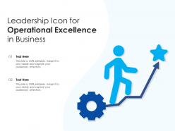 Leadership icon for operational excellence in business