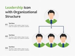 Leadership icon with organizational structure