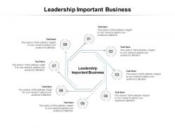 Leadership important business ppt powerpoint presentation professional show cpb