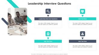 Leadership Interview Questions In Powerpoint And Google Slides Cpb