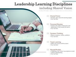 Leadership learning disciplines including shared vision