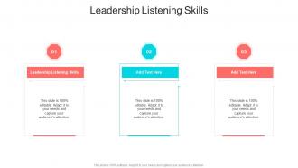 Leadership Listening Skills In Powerpoint And Google Slides Cpb