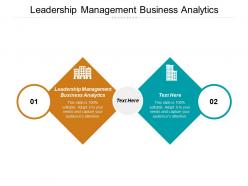 Leadership management business analytics ppt powerpoint presentation icon master slide cpb