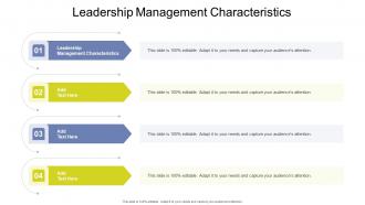 Leadership Management Characteristics In Powerpoint And Google Slides Cpb