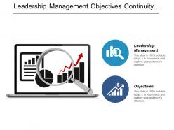 Leadership management objectives continuity strategies stages project management cpb
