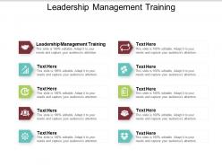 Leadership management training ppt powerpoint presentation icon objects cpb