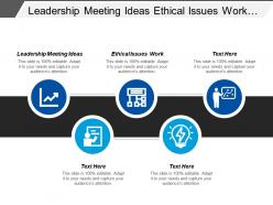 Leadership meeting ideas ethical issues work digital leadership cpb