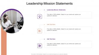 Leadership Mission Statements In Powerpoint And Google Slides Cpb