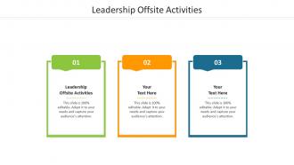Leadership offsite activities ppt powerpoint presentation professional rules cpb