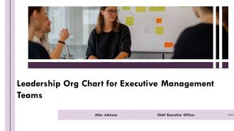Leadership Org Chart For Executive Management Teams PPT Presentation AT