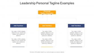 Leadership Personal Tagline Examples In Powerpoint And Google Slides Cpb