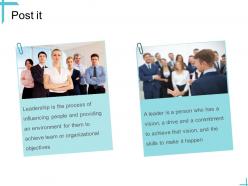Leadership post it ppt powerpoint presentation slides format ideas