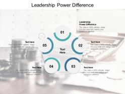 Leadership power difference ppt powerpoint presentation portfolio smartart cpb