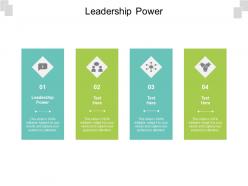 Leadership power ppt powerpoint presentation styles elements cpb