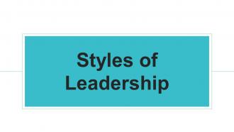 Leadership Powerpoint Presentation Slides