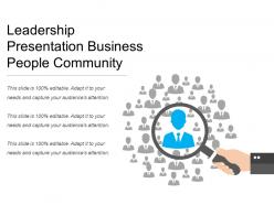 Leadership presentation business people community