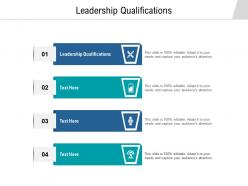 Leadership qualifications ppt powerpoint presentation pictures introduction cpb