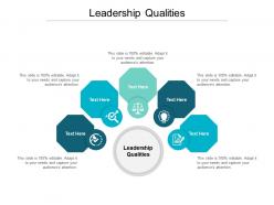 Leadership qualities ppt powerpoint presentation icon example cpb