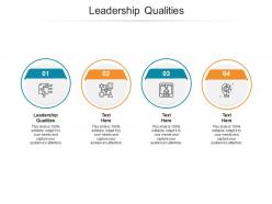 Leadership qualities ppt powerpoint presentation show example topics cpb