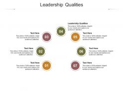 Leadership qualities ppt powerpoint presentation show graphic images cpb
