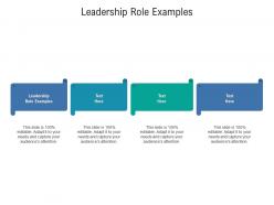 Leadership role examples ppt powerpoint presentation ideas layouts cpb