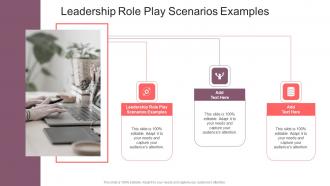 Leadership Role Play Scenarios Examples In Powerpoint And Google Slides Cpb