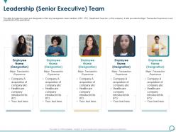 Leadership senior executive team general and ipo deal ppt infographics