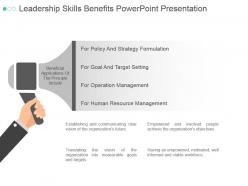 Leadership skills benefits powerpoint presentation