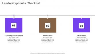 Leadership Skills Checklist In Powerpoint And Google Slides Cpb