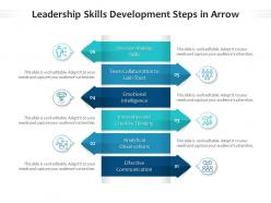 Leadership skills development steps in arrow