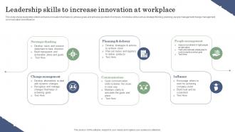 Leadership Skills To Increase Innovation At Workplace