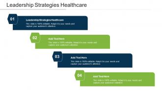 Leadership Strategies Healthcare Ppt Powerpoint Presentation File Diagrams Cpb