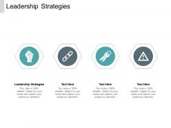 Leadership strategies ppt powerpoint presentation icon guide cpb
