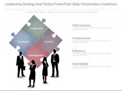 Leadership strategy and tactics powerpoint slide presentation guidelines