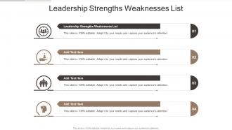 Leadership Strengths Weaknesses List In Powerpoint And Google Slides Cpb