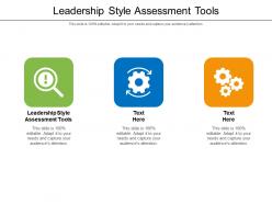 Leadership style assessment tools ppt powerpoint presentation infographics portrait cpb