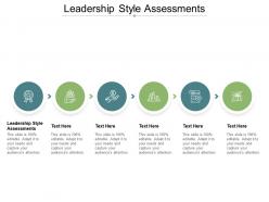 Leadership style assessments ppt powerpoint presentation outline example introduction cpb