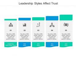 Leadership styles affect trust ppt powerpoint presentation ideas professional cpb