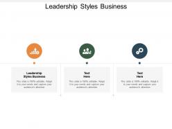 Leadership styles business ppt powerpoint presentation inspiration aids cpb