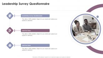 Leadership Survey Questionnaire In Powerpoint And Google Slides Cpb