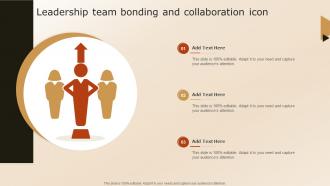 Leadership Team Bonding And Collaboration Icon