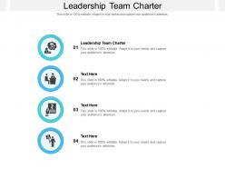 Leadership team charter ppt powerpoint presentation infographic template gridlines cpb
