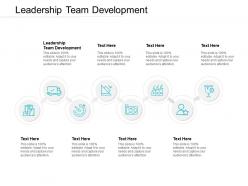Leadership team development ppt powerpoint presentation design cpb