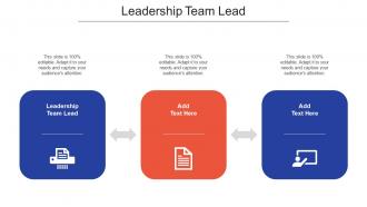 Leadership Team Lead Ppt Powerpoint Presentation Infographics Good Cpb