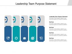 Leadership team purpose statement ppt powerpoint presentation file templates cpb