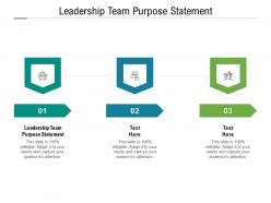 Leadership team purpose statement ppt powerpoint presentation portfolio ideas cpb
