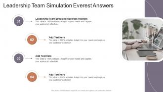 Leadership Team Simulation Everest Answers In Powerpoint And Google Slides Cpb