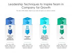 Leadership techniques to inspire team in company for growth